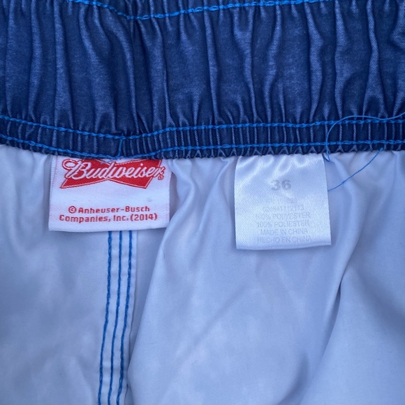 Budweiser men's swim trunks. Sz 36. - Picture 3 of 4